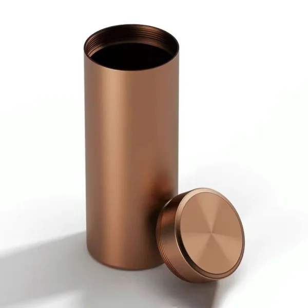 Portable Sealed Jar Travel Moisture-proof Solid Color Nut Candy Food Storage Container Tea Can Metal Box Stainless Steel 3