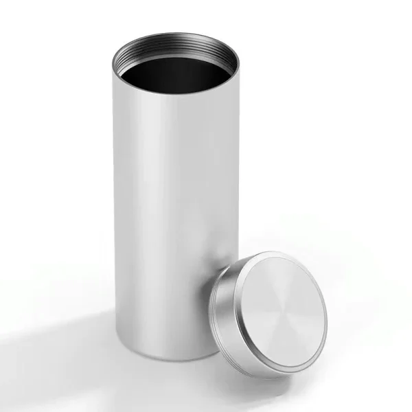 Portable Sealed Jar Travel Moisture-proof Solid Color Nut Candy Food Storage Container Tea Can Metal Box Stainless Steel 6
