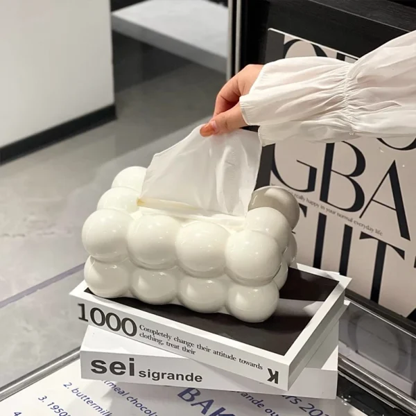 Cloud Design Tissue Box Living Room Coffee Table Towel Dispenser Desktop Paper Storage Holder Kitchen Decor Car Tissue Organizer 3