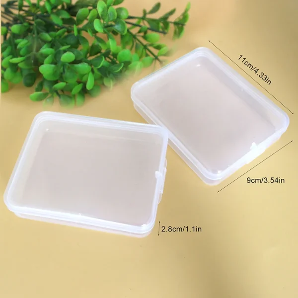 INS Transparent Plastic Storage Box Photocards Small Card Storage Box Desk Organizer Box Classification Box Stationery Box 2