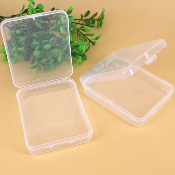 INS Transparent Plastic Storage Box Photocards Small Card Storage Box Desk Organizer Box Classification Box Stationery Box 5