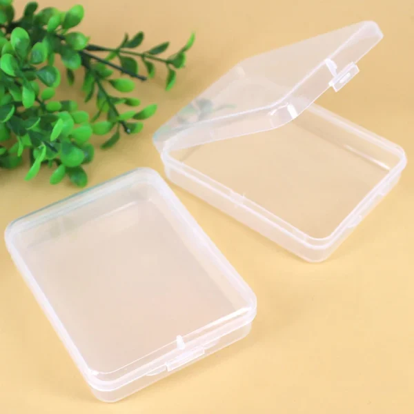 INS Transparent Plastic Storage Box Photocards Small Card Storage Box Desk Organizer Box Classification Box Stationery Box 6