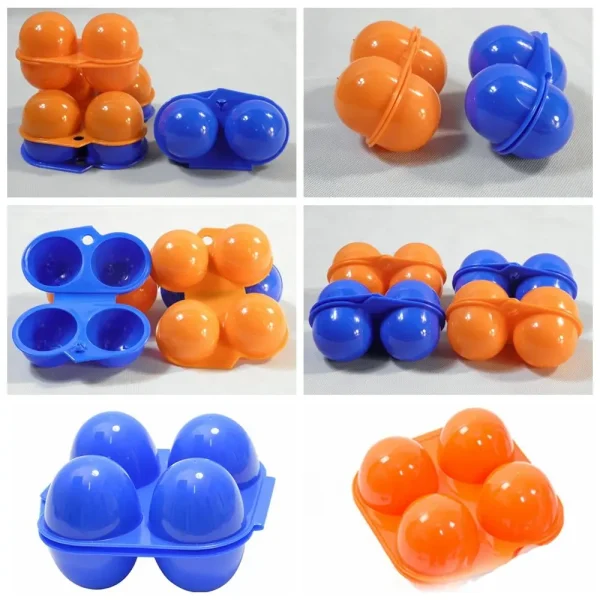 2/4 Grids Picnic Containers Holder Portable Egg Tray Organizer Case Egg Storage Box 1