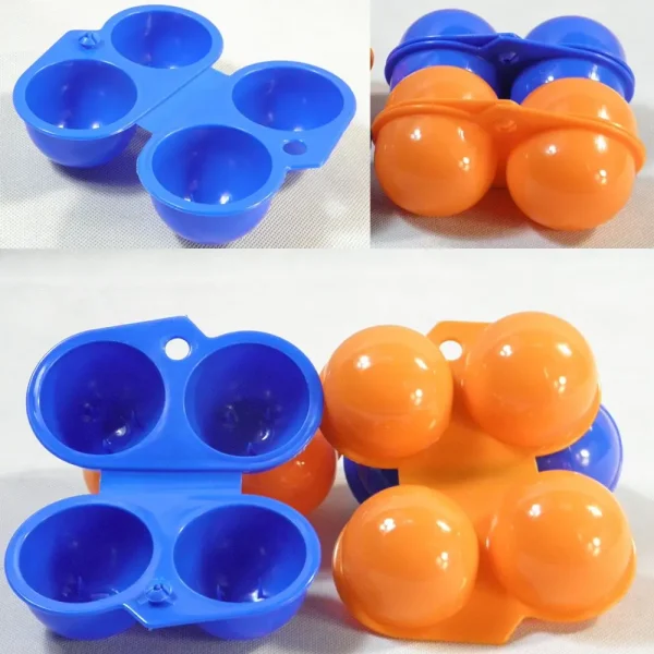 2/4 Grids Picnic Containers Holder Portable Egg Tray Organizer Case Egg Storage Box 4