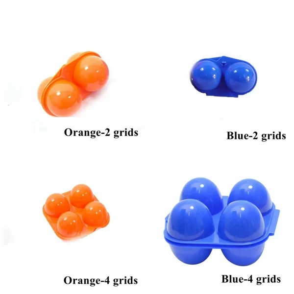 2/4 Grids Picnic Containers Holder Portable Egg Tray Organizer Case Egg Storage Box 5