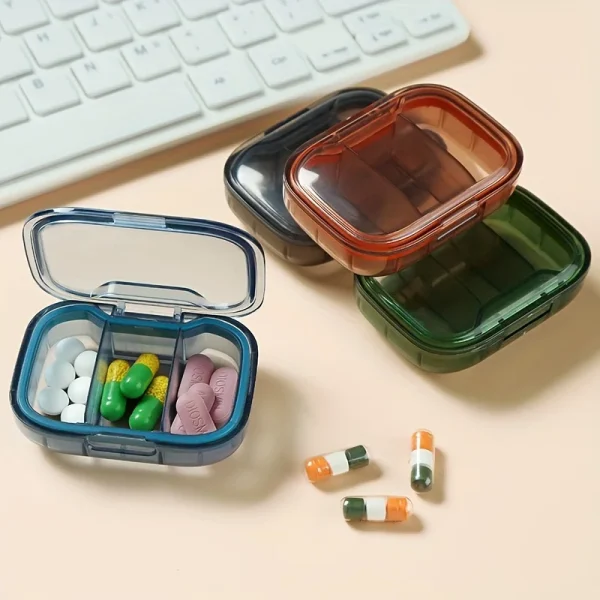 Mini Medicine Pills Box Drug Storage Box Pills Dispenser Tablet Pillbox Case Container Portable Pill Organizer 4