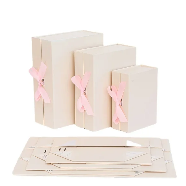 New Pink Gift Box with Magnetic Closure Lid Gift Box for Presents Bridesmaid Luxury for Gift Packaging Magnetic Wrapping Gifts 4