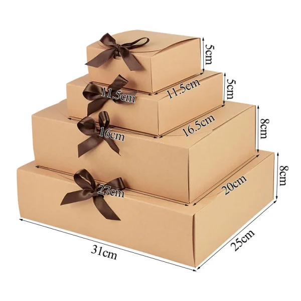 Multi Size Karft Paper Gift Box Event & Party Supplie Wedding Birthday Christmas Present Packaging Handmade Candy Chocolate Box 1