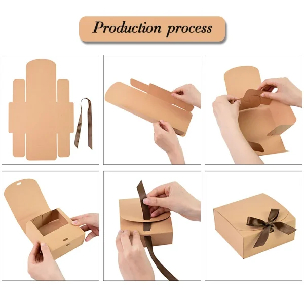 Multi Size Karft Paper Gift Box Event & Party Supplie Wedding Birthday Christmas Present Packaging Handmade Candy Chocolate Box 5