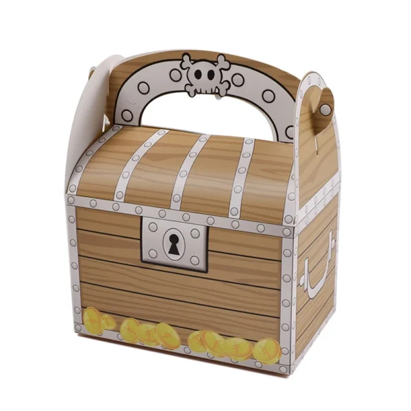 5/10/20pcs Treasure Goodies Box Pirate Party Favor Pirate Theme Decoration Candy Biscuit Pack Box for Halloween Party Supplies 6