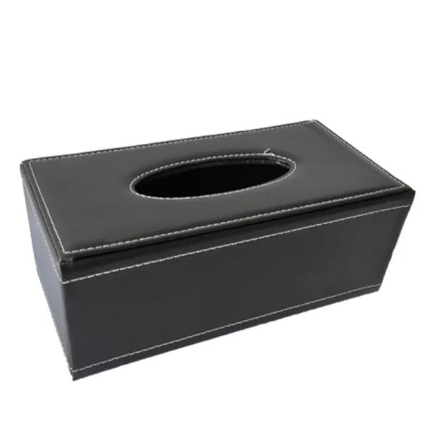 High-Quality Leather Paper Drawer, Living Room, Household Tissue Box, Creative PU Napkin Paper Box, Car Mounted Tissue Paper Box 5