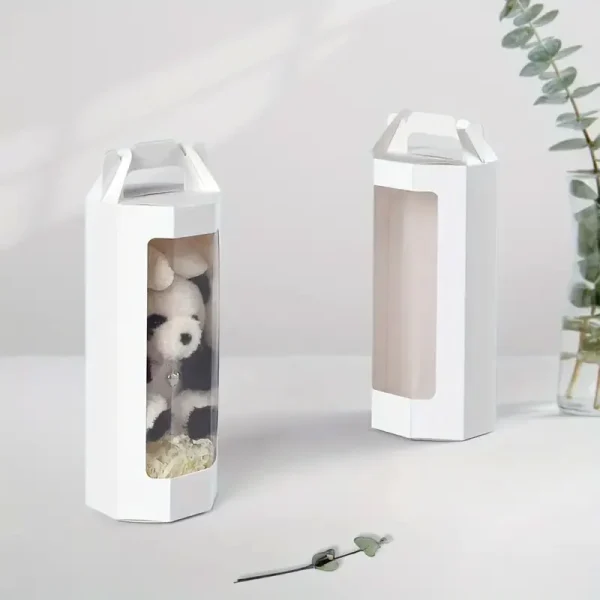 5/10pcs Fashionable Octagonal Clear Window Gift Boxes for Flowers and Gifts, Birthday Wedding Valentine's Day 4
