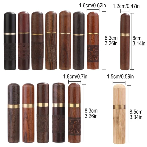Fenrry 1Pcs Sewing Needles Holder Box Wooden Tube Storage Case Embroidery Needles Container DIY Hand Sewing Tools Organizer 2