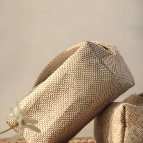 NEW Japanese-Style Jute Tissue Case Napkin Holder for Living Room Table Tissue Boxes Container Home Car Papers Dispenser Holder 6