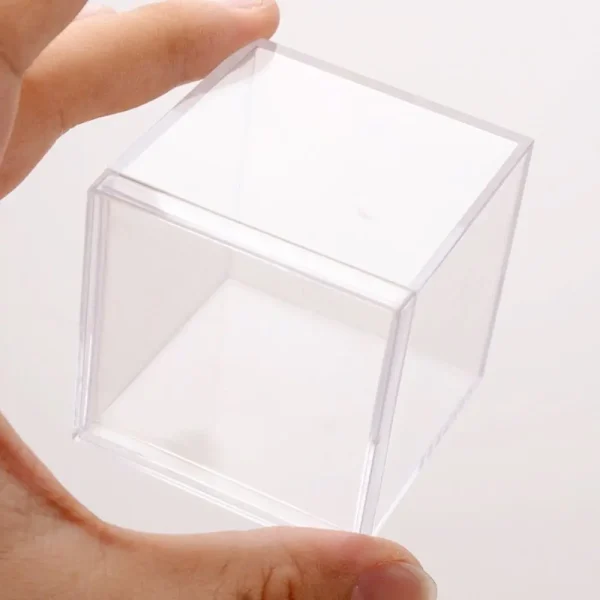 Mini Acrylic Boxes Transparent with Cover Square Packing Box Protection Showcase Dustproof Food Candy Storage Container 2