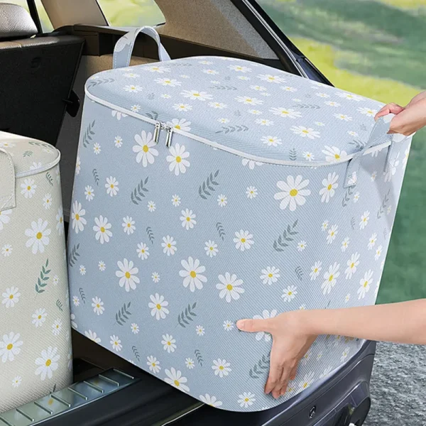 Large capacity household non-woven storage bag quilt clothing storage box wardrobe portable moving bag storage box with handle 3