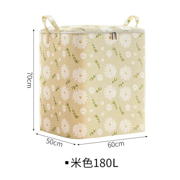 Large capacity household non-woven storage bag quilt clothing storage box wardrobe portable moving bag storage box with handle 4