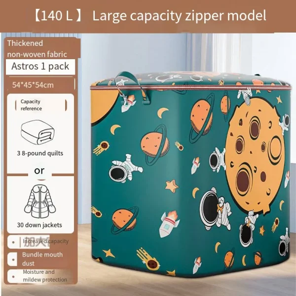 Large capacity household non-woven storage bag quilt clothing storage box wardrobe portable moving bag storage box with handle 5