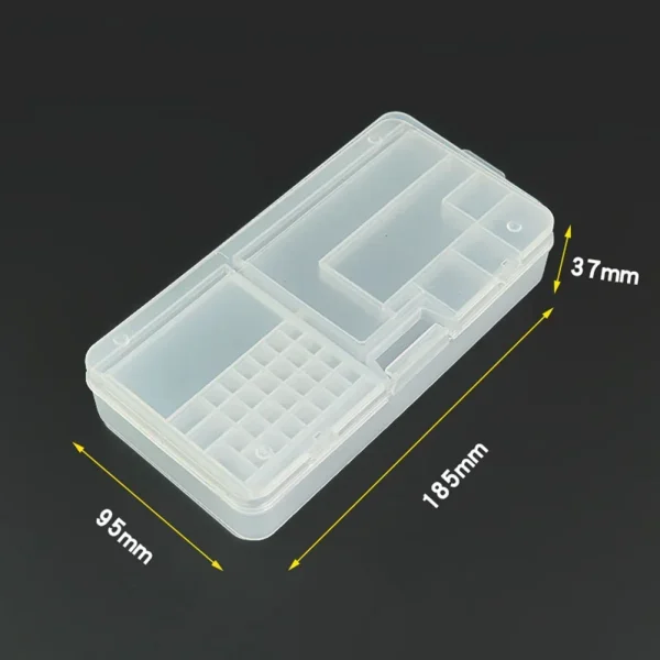 Multifunctional Mobile Phone Repair Storage Box For IC Part Smartphone Opening Tool Collector Clear Rectangle Plastic Storager 4