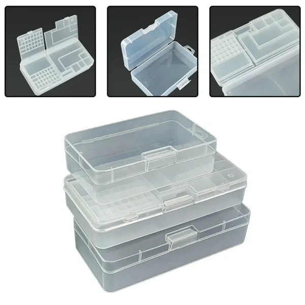 Multifunctional Mobile Phone Repair Storage Box For IC Part Smartphone Opening Tool Collector Clear Rectangle Plastic Storager 6