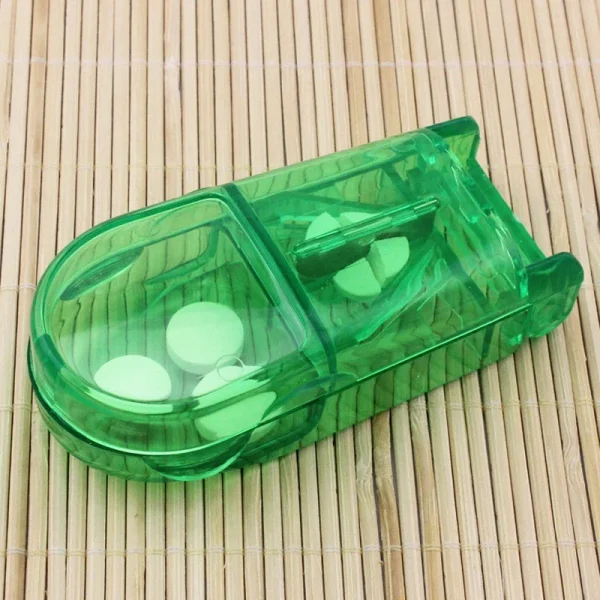 Pill Cutter Splitter Divide Medicine Organizer Drug Slicer Half Storage Compartment Box Medicine Tablet Storage Container 6