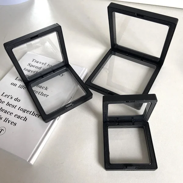 L/M/S Simple Film Suspension Box Transparent PE Film Jewelry Box Ins Style Earrings Necklace Storage Packaging Storage Container 1