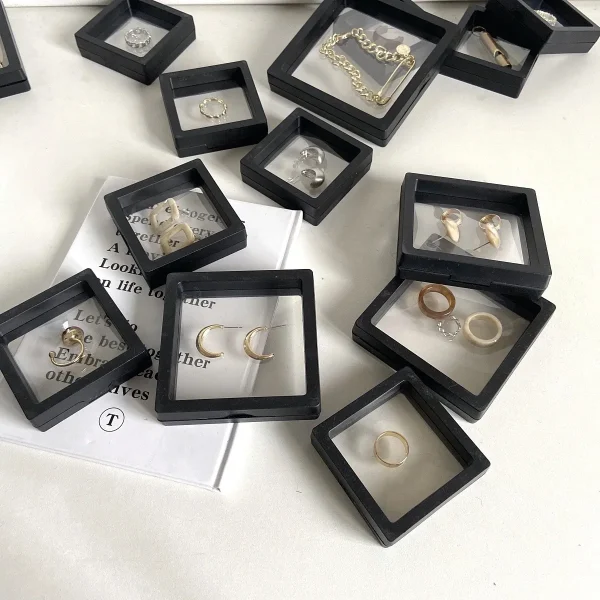 L/M/S Simple Film Suspension Box Transparent PE Film Jewelry Box Ins Style Earrings Necklace Storage Packaging Storage Container 4
