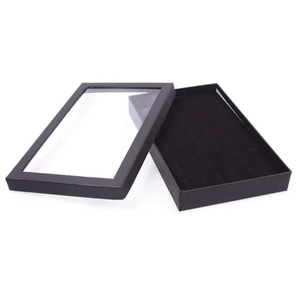 36 Slots Rings Box Storage Case With Transparent Lid, Multi-purpose Earrings Jewelry Display Box Holders Jewelry Storage Boxes 2