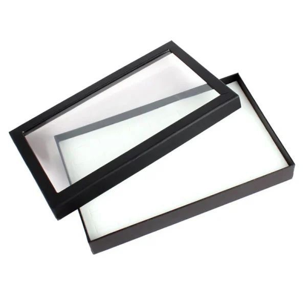 36 Slots Rings Box Storage Case With Transparent Lid, Multi-purpose Earrings Jewelry Display Box Holders Jewelry Storage Boxes 3