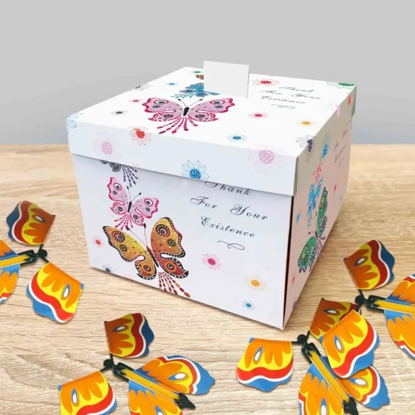 Creative Surprise Flying Butterfly Box Prank DIY Butterfly Explosion Gift Box Party Decorations 3