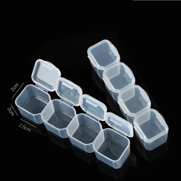 28/56 Girds Adjustable Plastic Storage Box with Label Sticker For Jewelry Nail Art Diamond Painting Accessories Container boxes 4