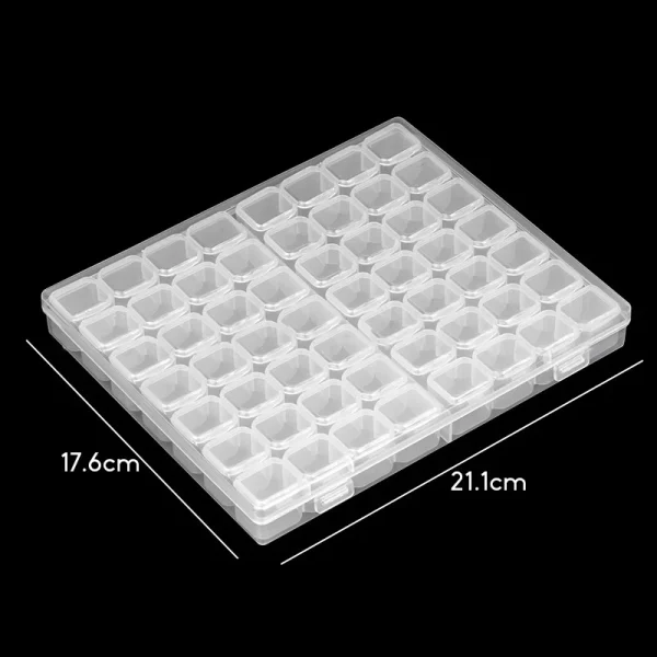 28/56 Girds Adjustable Plastic Storage Box with Label Sticker For Jewelry Nail Art Diamond Painting Accessories Container boxes 6