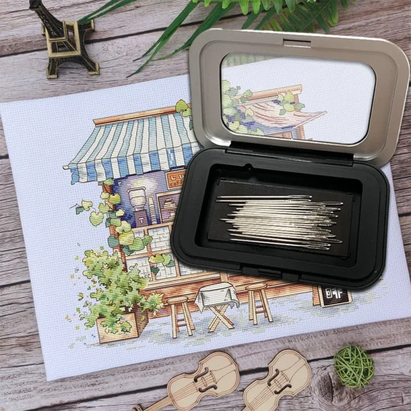 1pc Magnetic Needle Storage Box For Embroidery Needles Rectangle Sewing Needle Storage Case Sewing Tool Accessories 1