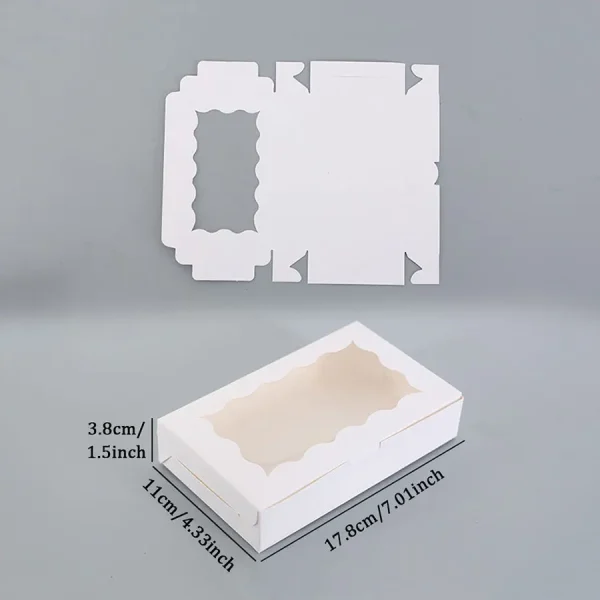 10pcs Cake Boxes With Window Bakery Boxes Pastry Boxes For Cake Pastries Chocolates Cupcakes Birthday Wedding Valentine's Day 4