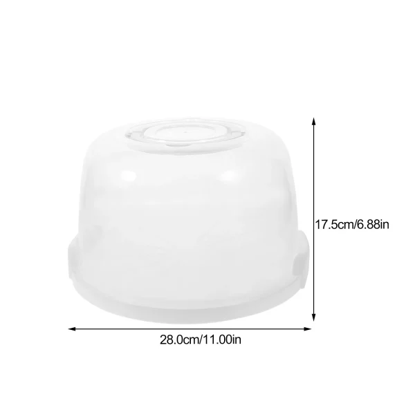Plastic Cake Carrier Lid Handle Round Cupcake Box Cake Keeper Case Bread Cake Carrying Box Transport Cake Holder Tray 4