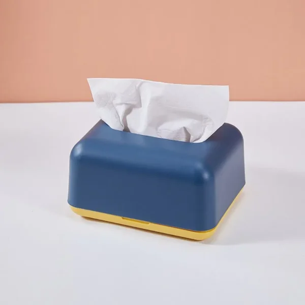 Simplicity Solid Color Napkin Holder Plastic Large Storage Tissue Case Fashion Car Tissue Box High Quality Paper Towel Box 3