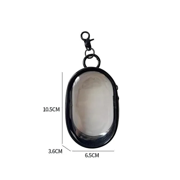 2pcs Multifunctional Clear Data Cable Storage Box Outdoor Travel Headset Storage Bag Data Cable Round Storage Bag 6