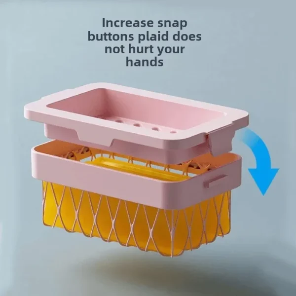 Multifunctional Hand Free Foaming Soap Box,High Elasticity Mesh Soap Bubble Box, Household Soap Box, Storage and Storage Box 3