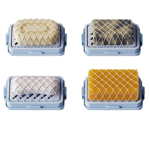 Multifunctional Hand Free Foaming Soap Box,High Elasticity Mesh Soap Bubble Box, Household Soap Box, Storage and Storage Box 4