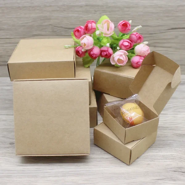 10pcs various gift packaging white kraft paper, window box paper, marble box with window, Christmas packaging packaging box 2