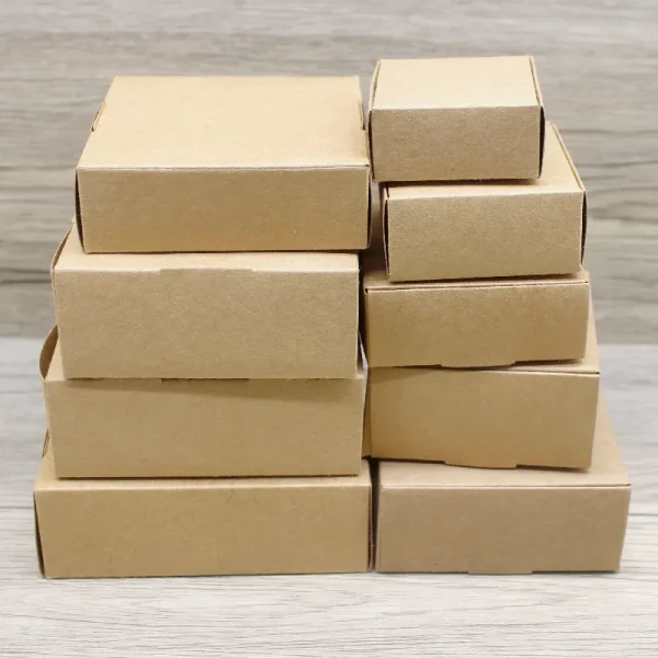 10pcs various gift packaging white kraft paper, window box paper, marble box with window, Christmas packaging packaging box 4