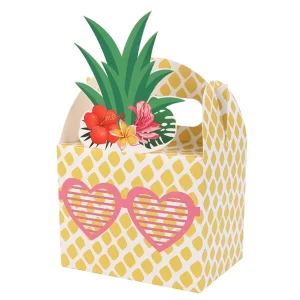 24pcs Pineapple Favor Candy Gift Boxes  For Hawaiian Tropical Party, Luau BBQ Fruit Party, Summer Beach Wedding Party Supplies 1