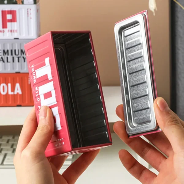 New Container Mini Iron Box Small Container Model Storage Box Creative Desktop Ornament Storage Rack Multi-Functional Metal Box 4