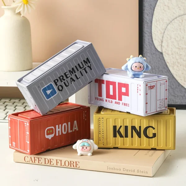 New Container Mini Iron Box Small Container Model Storage Box Creative Desktop Ornament Storage Rack Multi-Functional Metal Box 5