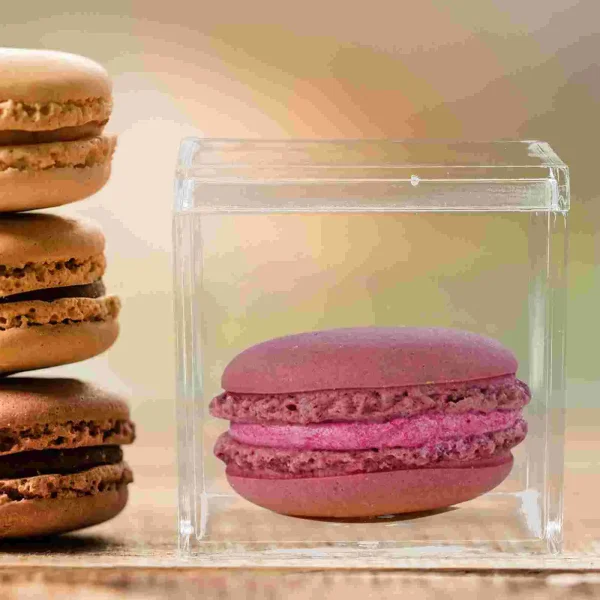 10 Pcs Packing Box Gift Container Party Candy Bag Containers Cookie for Giving Square Acrylic Boxes Cake Storage Packaging Case 2