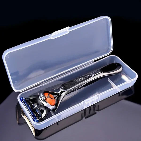 Men Universal Shaver Storage Box Handle Box Full Transparent Plastic Case Razor Boxs Eco-Friendly PP Shaving Box High Quality 1