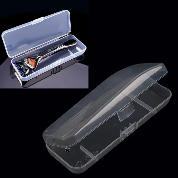 Men Universal Shaver Storage Box Handle Box Full Transparent Plastic Case Razor Boxs Eco-Friendly PP Shaving Box High Quality 5