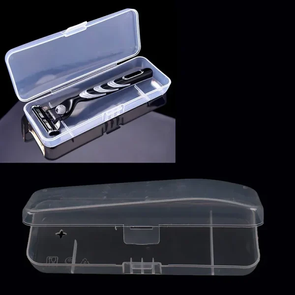 Men Universal Shaver Storage Box Handle Box Full Transparent Plastic Case Razor Boxs Eco-Friendly PP Shaving Box High Quality 6