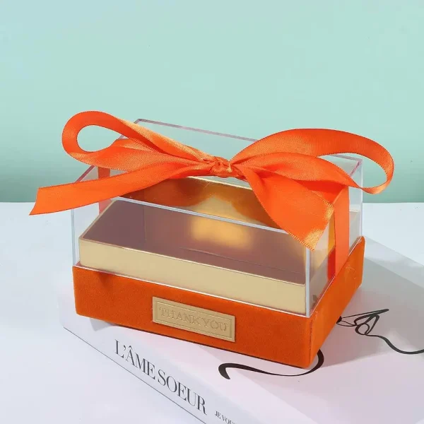 Birthday Party Transparent Wedding Hand Gift Box Acrylic Light Luxury Bow Present Box Valentine's Day Gift Box 2