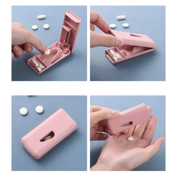 1pc Mini Home Portable Mini Pill Cutter Multi-function Dispenser Pill Box Easily Divide Your Medication Tablet Cutter Splitter 1
